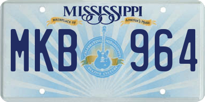 MS license plate MKB964