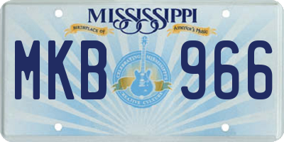 MS license plate MKB966