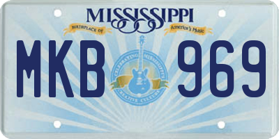 MS license plate MKB969