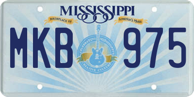 MS license plate MKB975