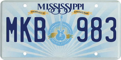 MS license plate MKB983