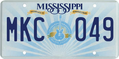 MS license plate MKC049