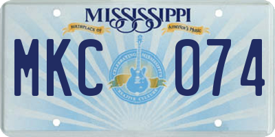 MS license plate MKC074