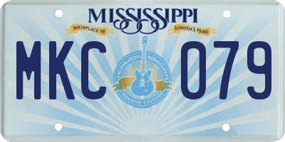 MS license plate MKC079