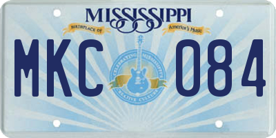 MS license plate MKC084
