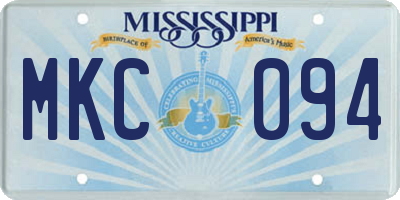 MS license plate MKC094