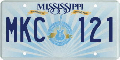 MS license plate MKC121