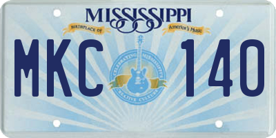 MS license plate MKC140