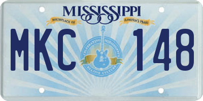 MS license plate MKC148