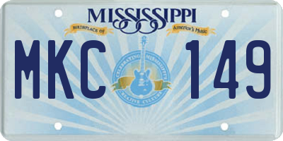 MS license plate MKC149