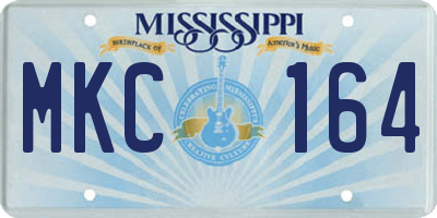MS license plate MKC164