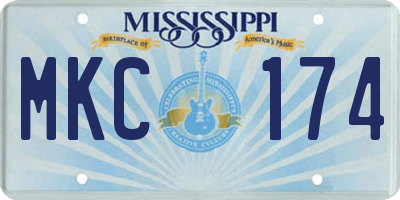MS license plate MKC174