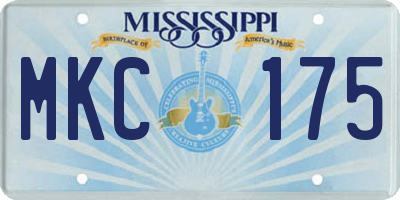 MS license plate MKC175