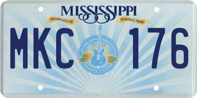 MS license plate MKC176