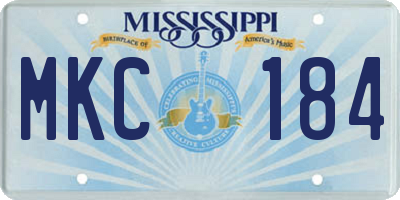 MS license plate MKC184