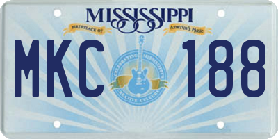 MS license plate MKC188