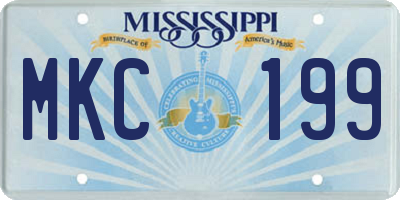 MS license plate MKC199