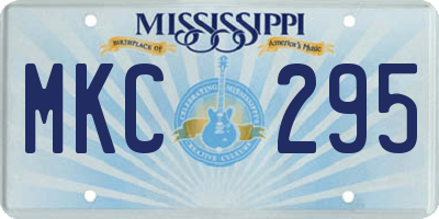 MS license plate MKC295