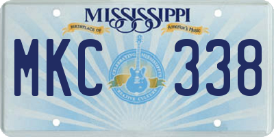 MS license plate MKC338