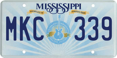 MS license plate MKC339