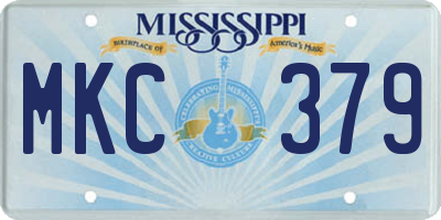 MS license plate MKC379