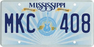 MS license plate MKC408