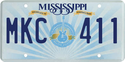 MS license plate MKC411