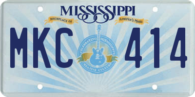 MS license plate MKC414