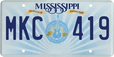MS license plate MKC419