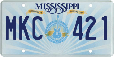 MS license plate MKC421