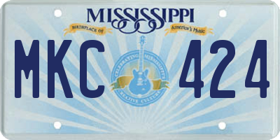 MS license plate MKC424