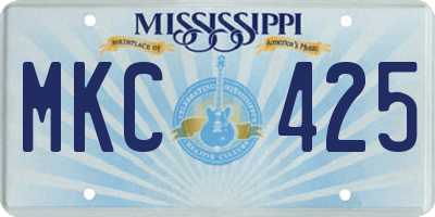 MS license plate MKC425