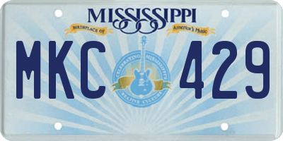 MS license plate MKC429