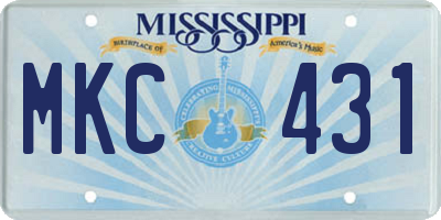 MS license plate MKC431