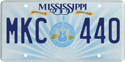 MS license plate MKC440