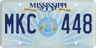 MS license plate MKC448