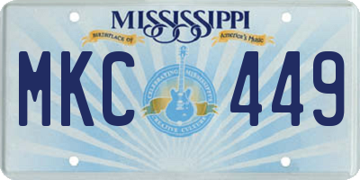 MS license plate MKC449
