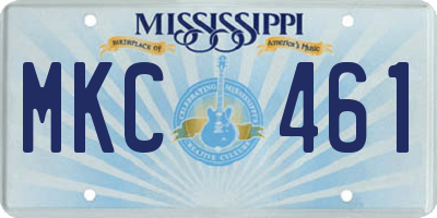 MS license plate MKC461