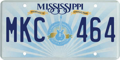 MS license plate MKC464