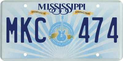 MS license plate MKC474
