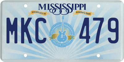 MS license plate MKC479