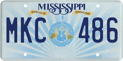 MS license plate MKC486
