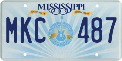 MS license plate MKC487