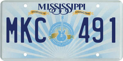 MS license plate MKC491