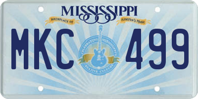 MS license plate MKC499
