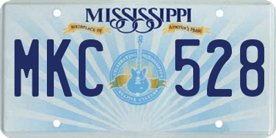 MS license plate MKC528