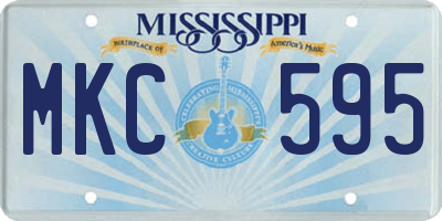 MS license plate MKC595
