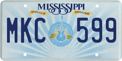 MS license plate MKC599