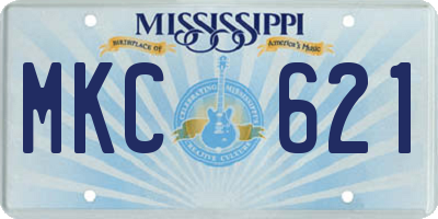 MS license plate MKC621