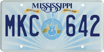 MS license plate MKC642